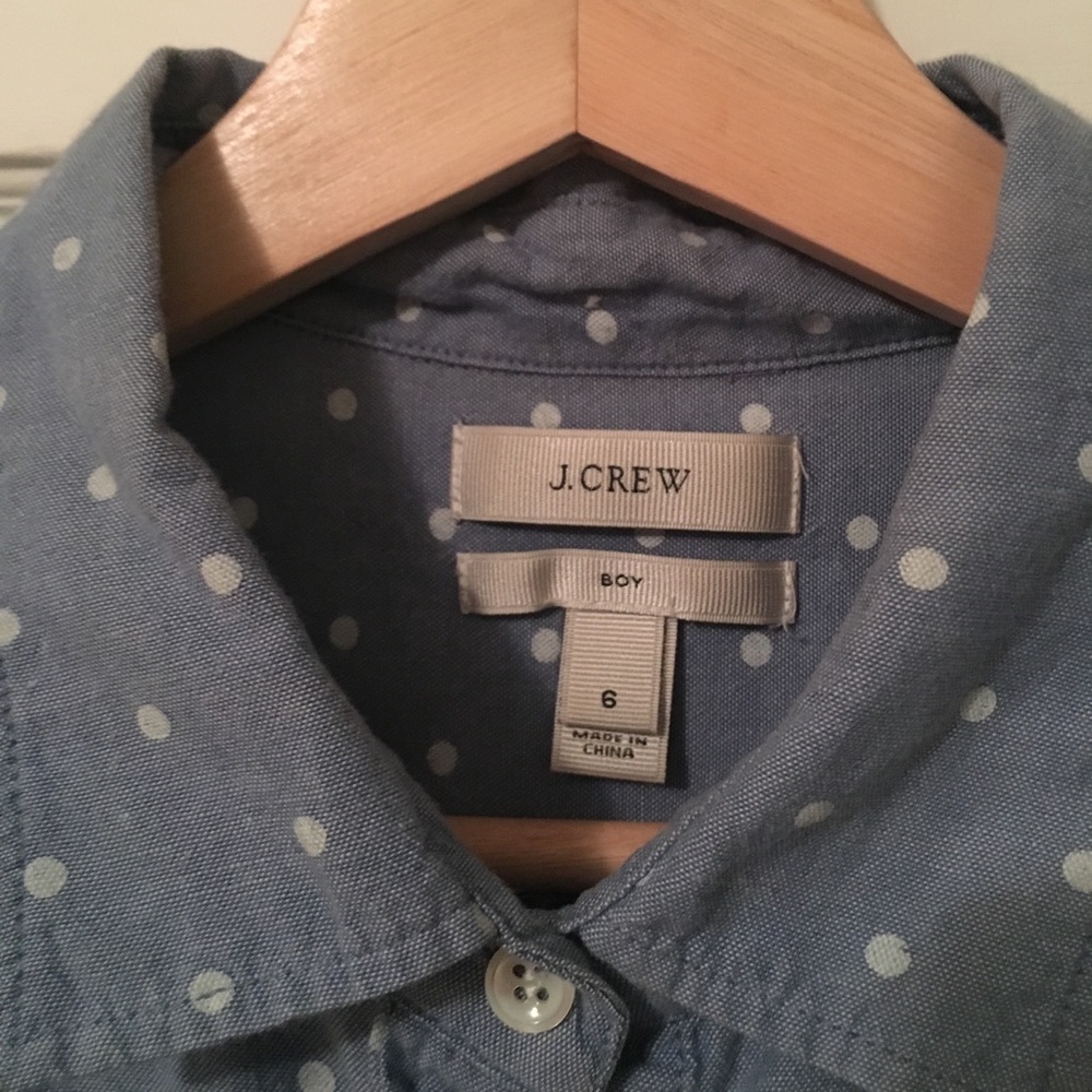 J. Crew polka dot long sleeve - Picture 1 of 4